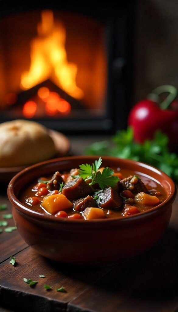 Savory Chopped Beef and Eggplant Stew Recipe