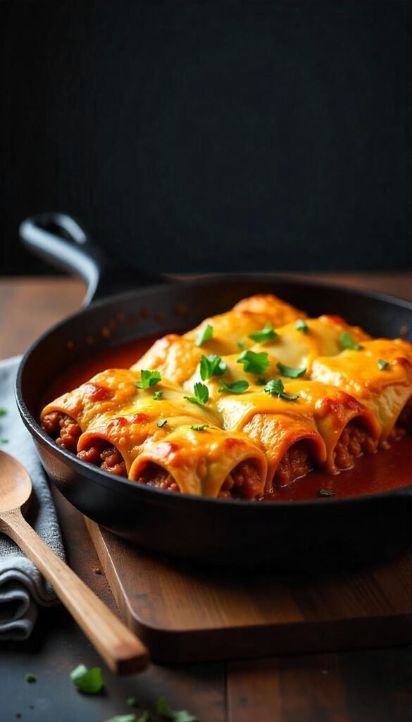 Savory Tex-Mex Chopped Beef Enchiladas Savory Tex-Mex Chopped Beef Enchiladas