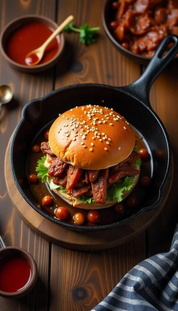Savory BBQ Chopped Beef Sandwiches Recipe Savory BBQ Chopped Beef Sandwiches Recipe