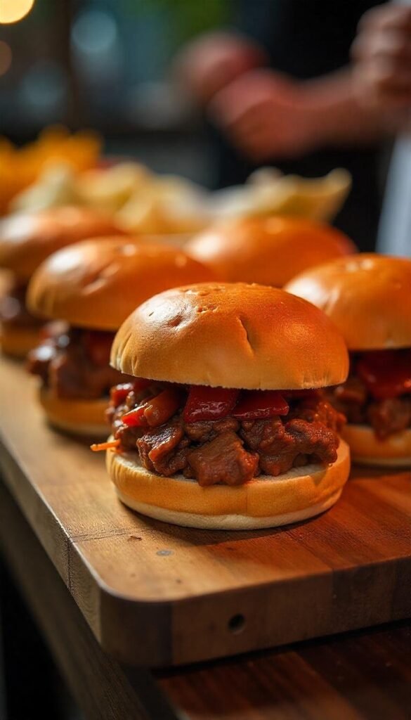 Savory BBQ Chopped Beef Sandwiches Recipe Savory BBQ Chopped Beef Sandwiches Recipe