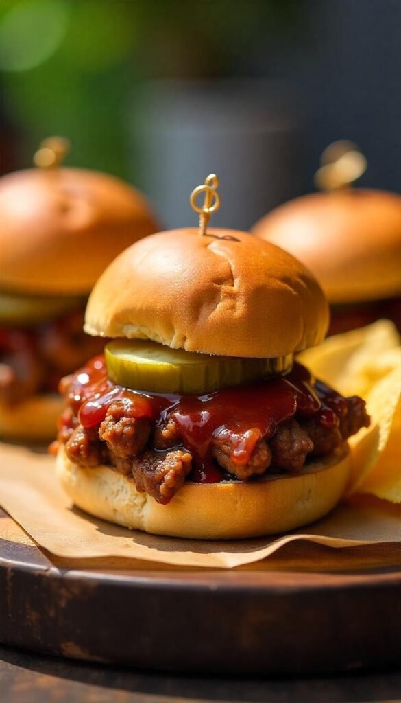 Tender BBQ Chopped Beef Sliders Recipe Tender BBQ Chopped Beef Sliders Recipe