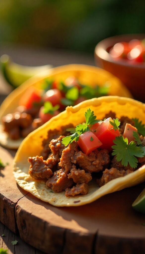 Zesty Spicy Chopped Beef Tacos with Fresh Salsa Zesty Spicy Chopped Beef Tacos with Fresh Salsa