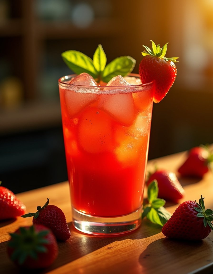 Refreshing Strawberry Basil Smash Cocktail