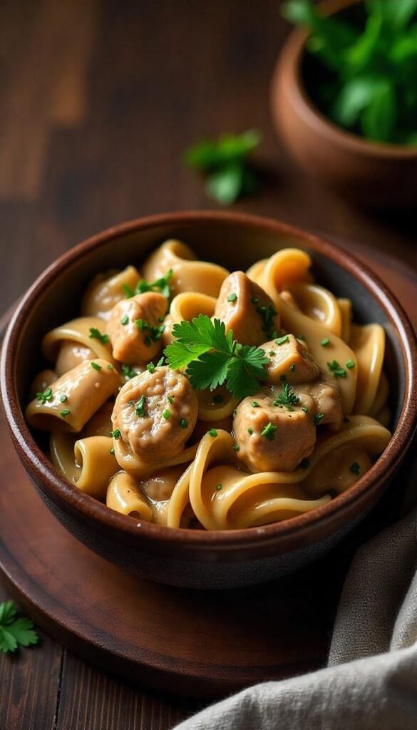 Savory Chopped Beef Stroganoff Recipe Savory Chopped Beef Stroganoff Recipe