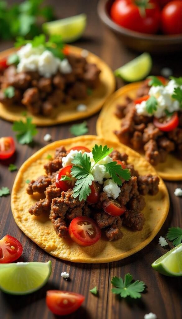 Savory Chopped Beef Tostadas Recipe Savory Chopped Beef Tostadas Recipe