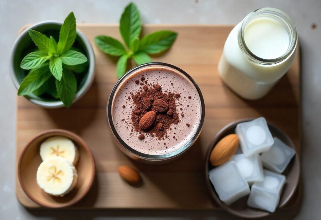 Refreshing Cocoa Mint Smoothie