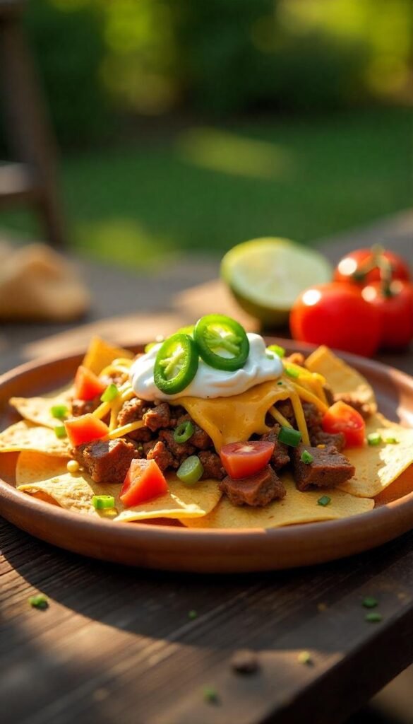 Savory Brisket Loaded Nachos Savory Brisket Loaded Nachos