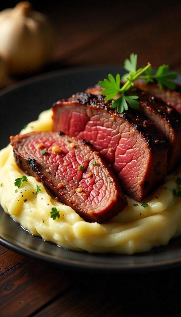 Smoky Paprika Brisket with Creamy Garlic Mashed Potatoes Smoky Paprika Brisket with Creamy Garlic Mashed Potatoes