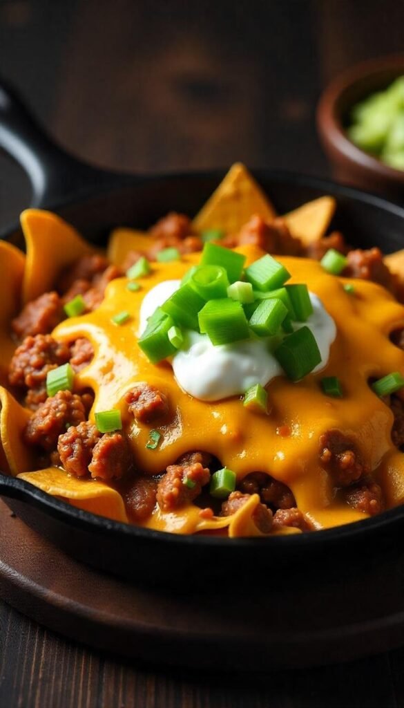 Savory Chopped Beef Nachos Recipe Savory Chopped Beef Nachos Recipe