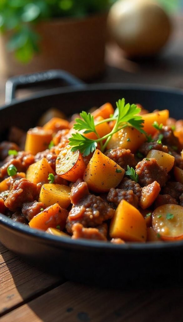 Savory Chopped Beef and Potato Hash Savory Chopped Beef and Potato Hash