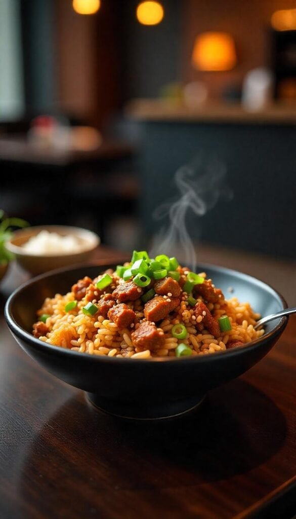 Savory Chopped Beef Fried Rice Recipe