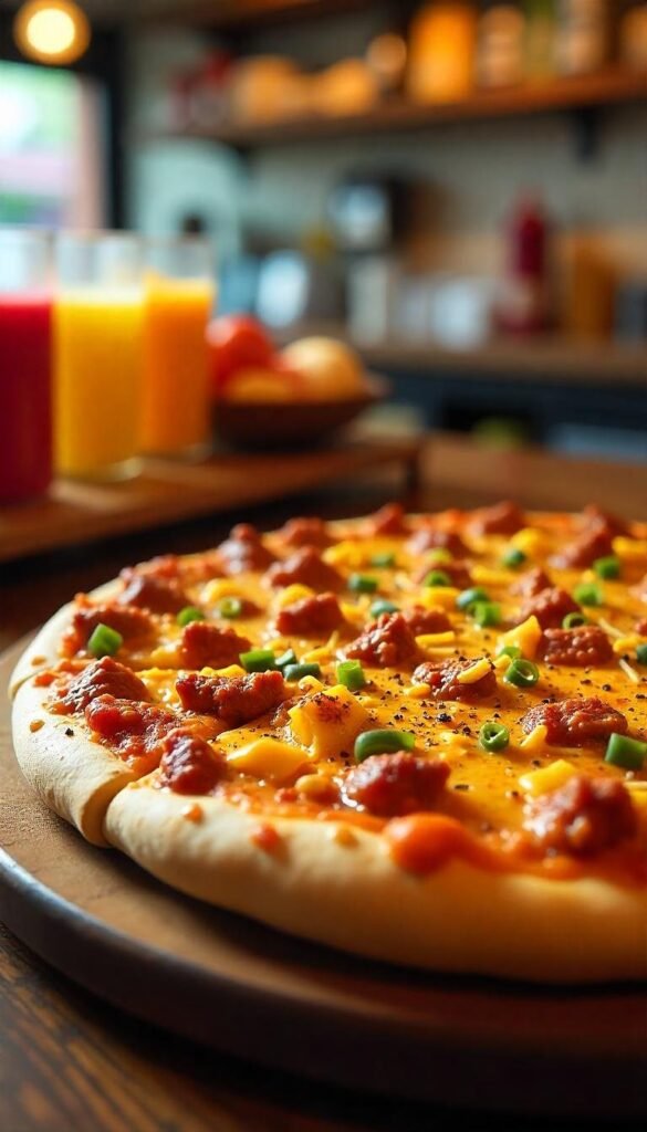 Savory Chopped Beef Pizza Recipe Savory Chopped Beef Pizza Recipe