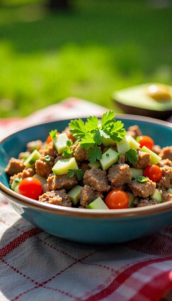 Refreshing Chopped Beef and Cucumber Salad Recipe Refreshing Chopped Beef and Cucumber Salad Recipe