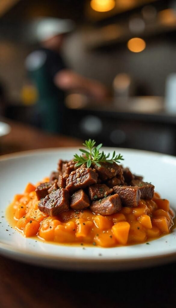 Savory Chopped Beef and Sweet Potato Hash Savory Chopped Beef and Sweet Potato Hash