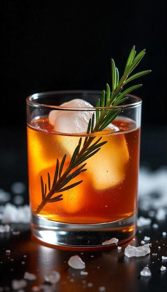 Refreshing Bourbon Rosemary Fizz Cocktail Refreshing Bourbon Rosemary Fizz Cocktail