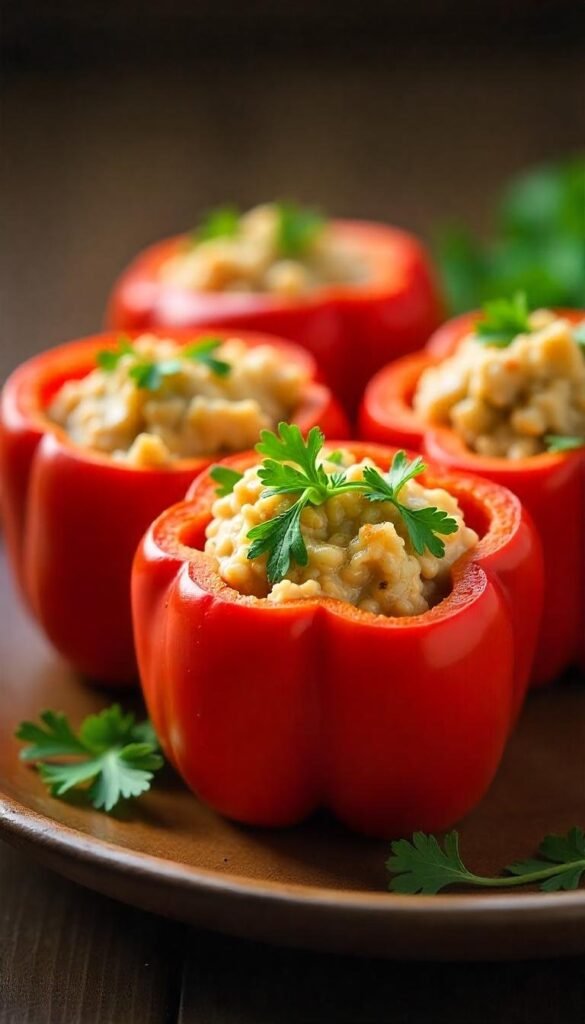 Savory Cod-Stuffed Bell Peppers Savory Cod-Stuffed Bell Peppers