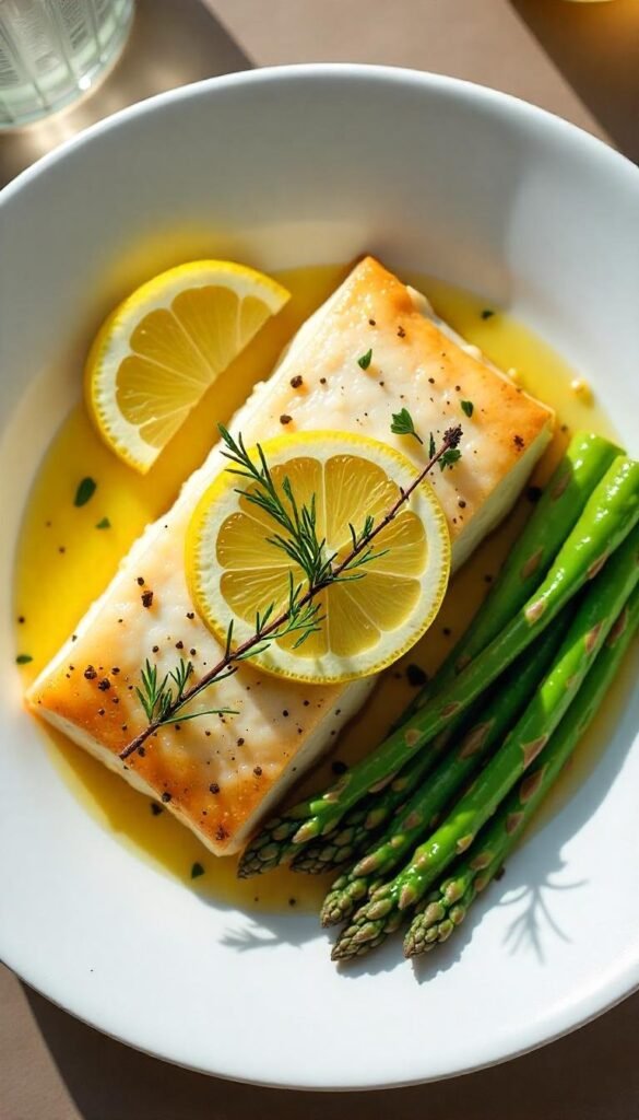Baked Cod with Lemon and Thyme Baked Cod with Lemon and Thyme