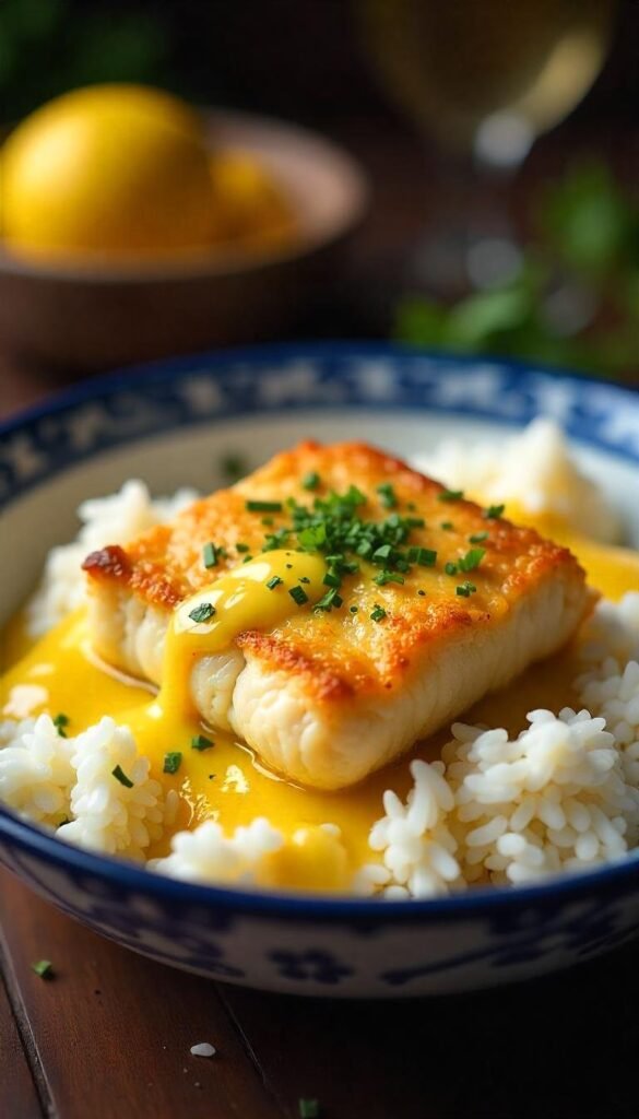 Crispy Baked Cod with Zesty Lemon Butter Sauce Crispy Baked Cod with Zesty Lemon Butter Sauce