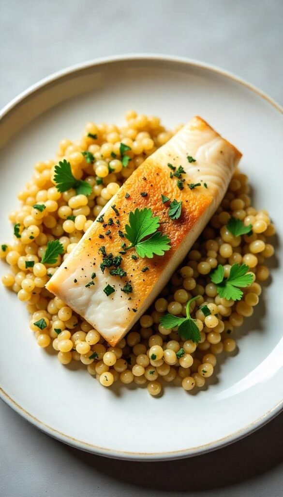 Pan-Seared Branzino with Herbed Quinoa Pan-Seared Branzino with Herbed Quinoa