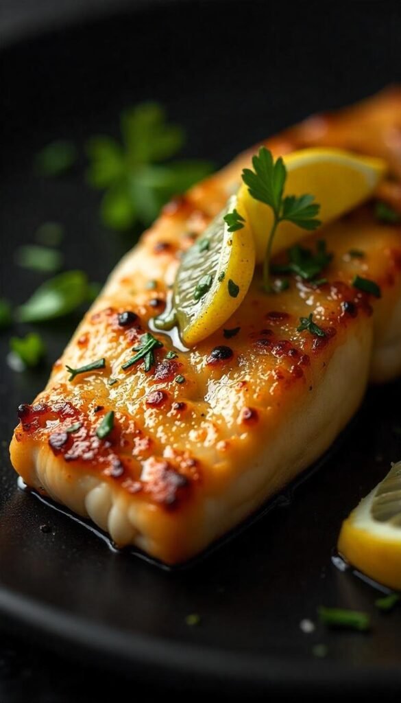 Pan-Seared Branzino with Lemon Caper Butter Sauce