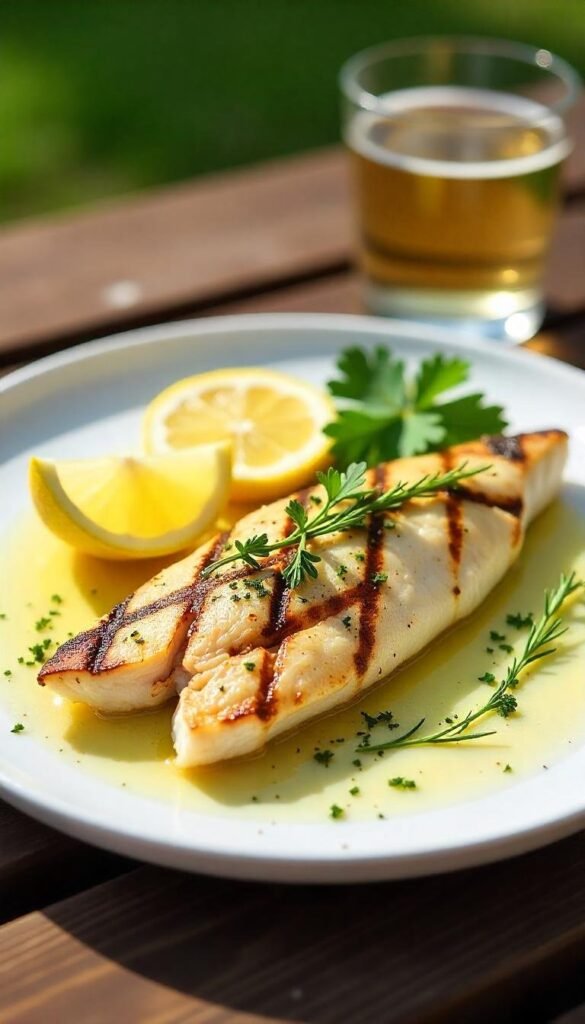 Grilled Branzino with Fresh Lemon and Herb Marinade Grilled Branzino with Fresh Lemon and Herb Marinade