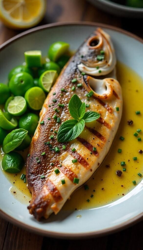 Grilled Branzino with Fresh Lemon and Herb Marinade Grilled Branzino with Fresh Lemon and Herb Marinade