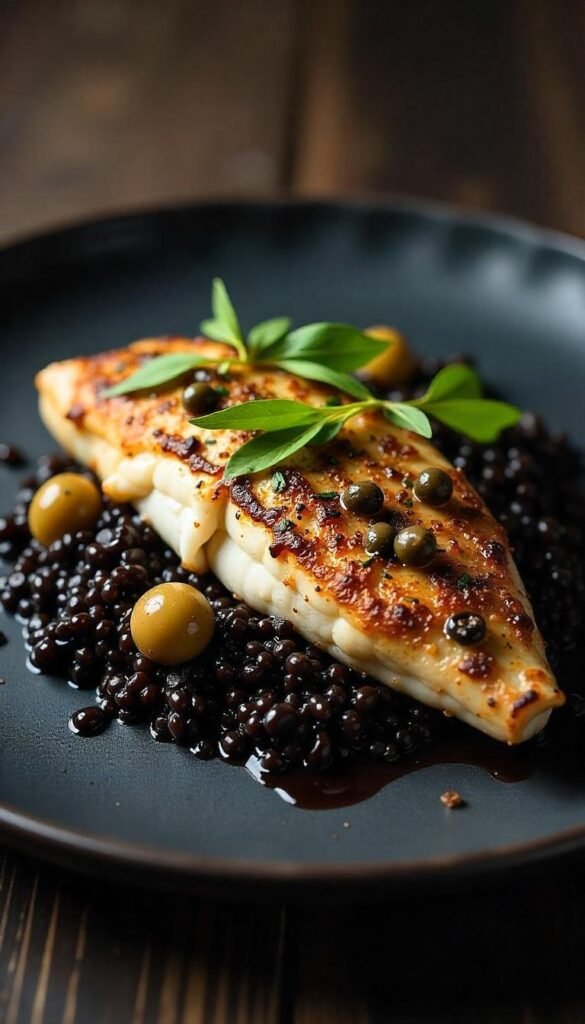 Herb-Roasted Mediterranean Branzino with Olives and Capers Herb-Roasted Mediterranean Branzino with Olives and Capers