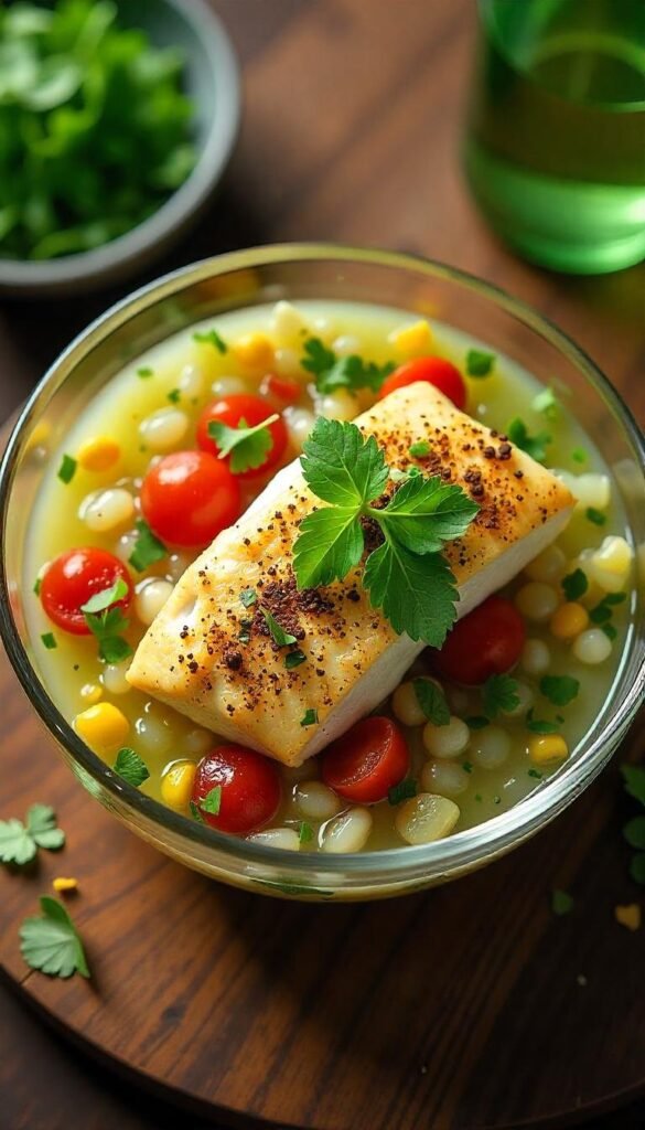 Refreshing Branzino Ceviche with Cilantro Lime Dressing Refreshing Branzino Ceviche with Cilantro Lime Dressing