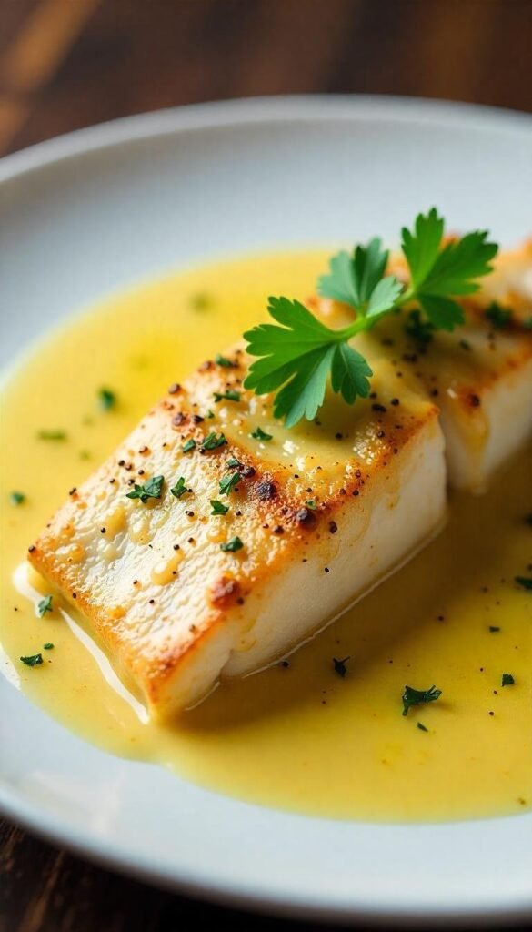Pan-Seared Branzino with Garlic Butter Sauce Pan-Seared Branzino with Garlic Butter Sauce