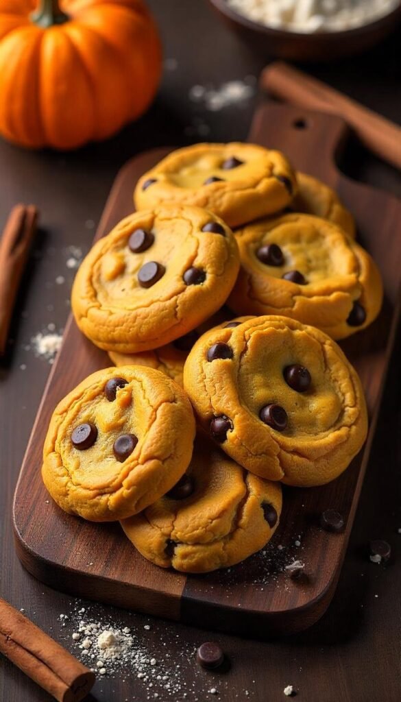Delicious Pumpkin Chocolate Chip Cookies Delicious Pumpkin Chocolate Chip Cookies
