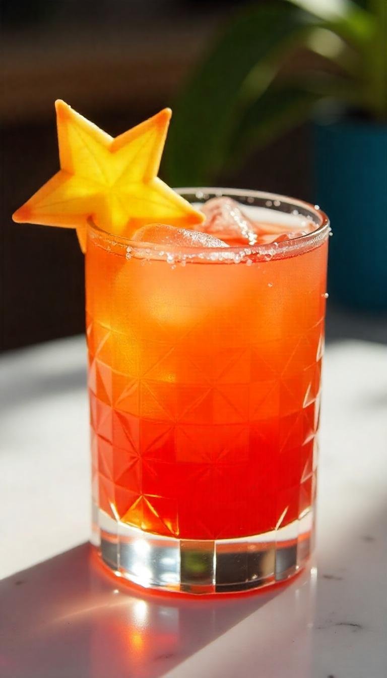 Refreshing Tequila Sunrise with Fresh Orange Juice