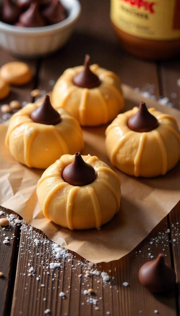 Classic Peanut Butter Blossoms with Chocolate Kisses Classic Peanut Butter Blossoms with Chocolate Kisses