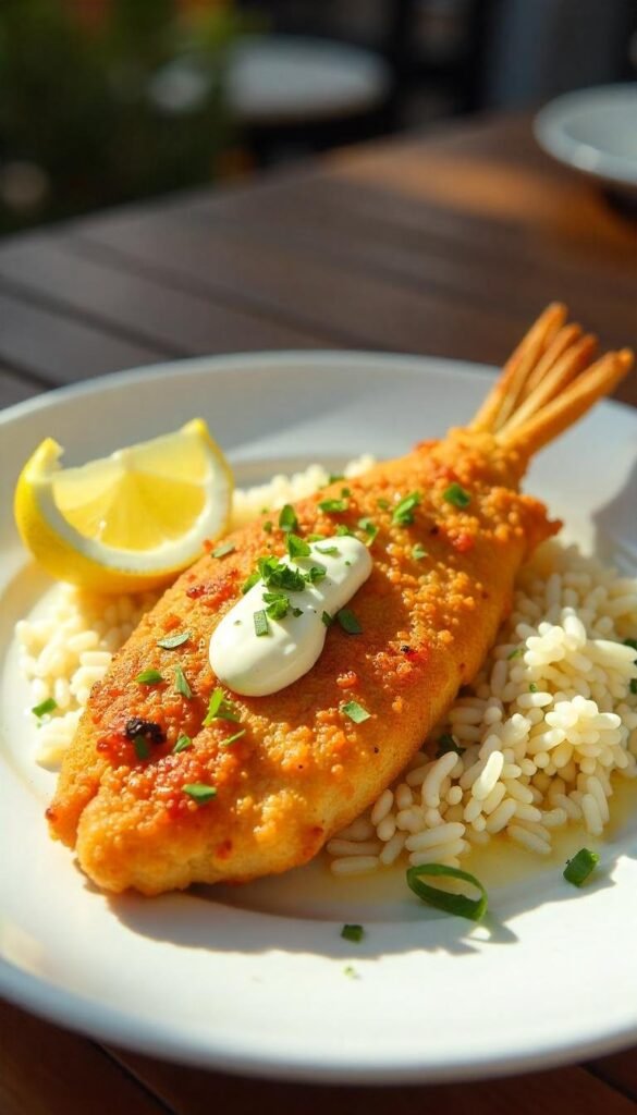 Crispy Fried Branzino with Zesty Lemon Aioli Crispy Fried Branzino with Zesty Lemon Aioli