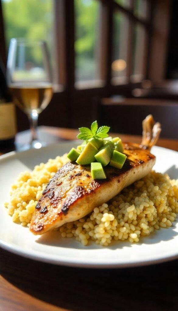 Grilled Branzino with Fresh Avocado Salsa Grilled Branzino with Fresh Avocado Salsa