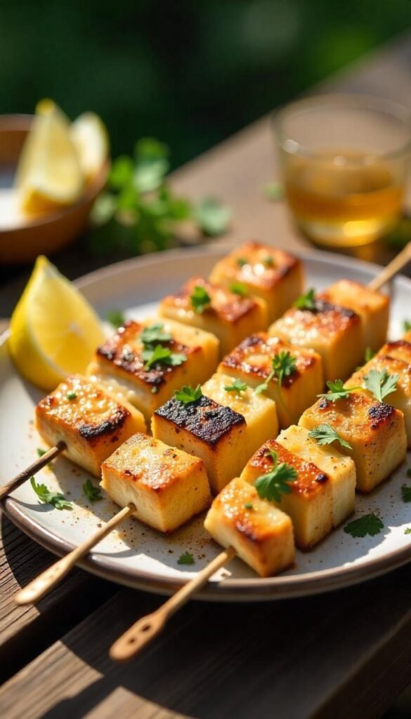 Grilled Mediterranean Cod Skewers with Zesty Marinade Grilled Mediterranean Cod Skewers with Zesty Marinade
