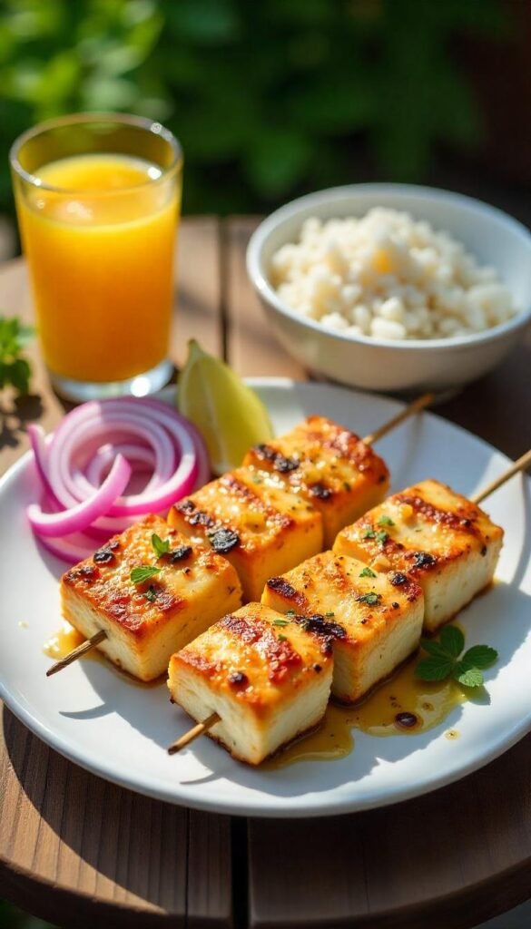 Grilled Mediterranean Cod Skewers with Zesty Marinade Grilled Mediterranean Cod Skewers with Zesty Marinade
