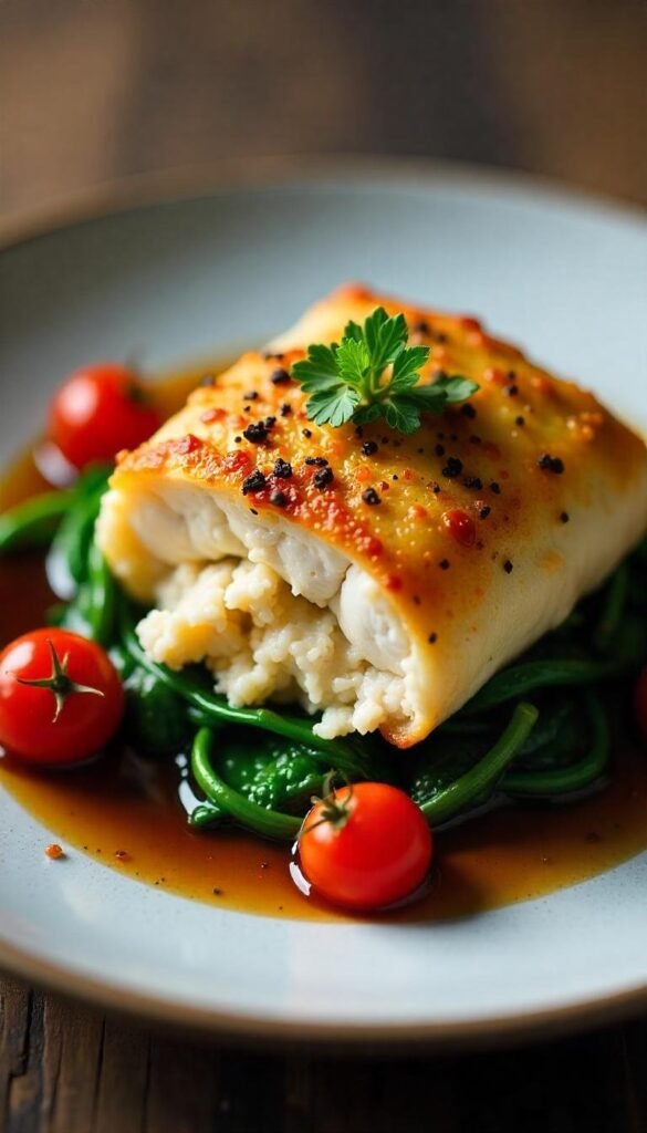 Savory Stuffed Cod with Crab Meat
