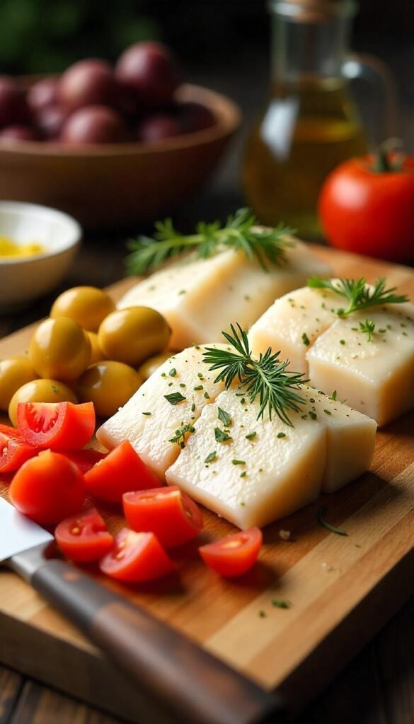 Mediterranean Cod with Olives and Tomatoes Mediterranean Cod with Olives and Tomatoes